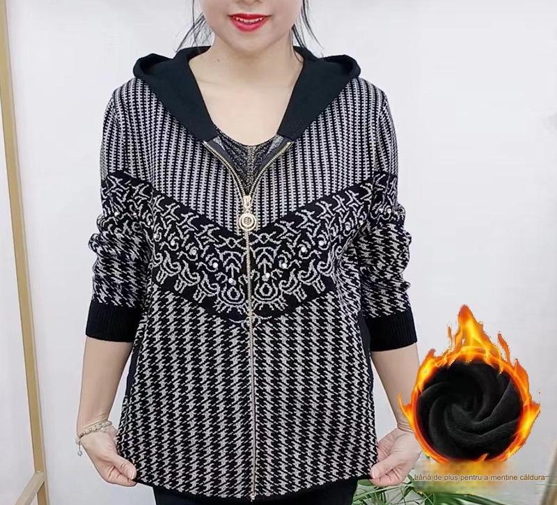 【M-4XL】Nová bunda s kapucí pro matky středního věku