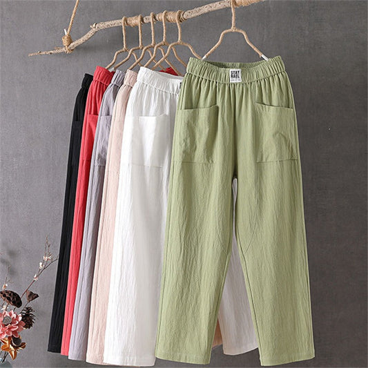 🔥TOP VENTAS 🔥 Pantalones Casuales de Algodón para Mujer | Estilo Wide Leg 2026 🕊️🌿