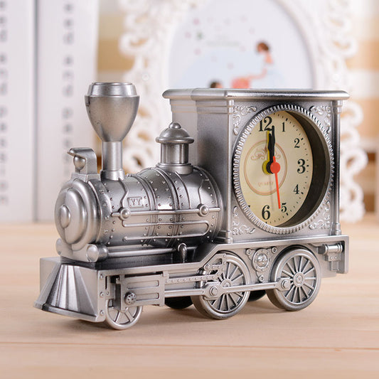 📢📢¡49% de descuento! ⏰Reloj despertador de locomotora de vapor modelo retro
