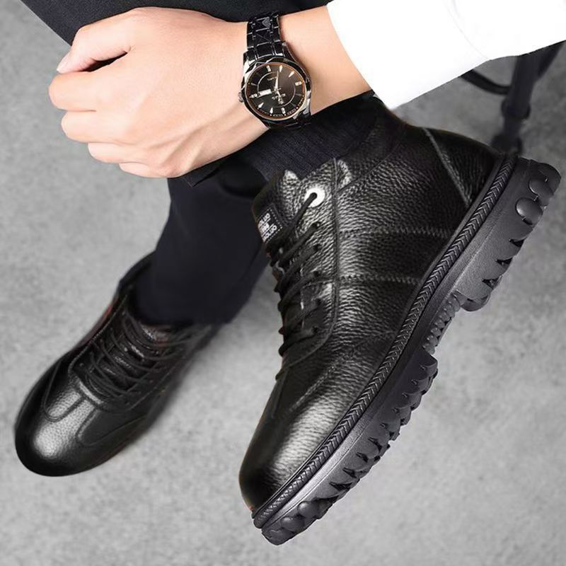 🔥【39-44】Pánské zimní boty z tlusté kůže a bavlny s fleecovou podšívkou