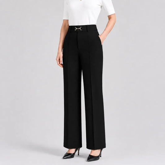 🔥【M-4XL】👖🎁Nové vysoce kvalitní rovné kalhoty, letní venkovní volnočasové kalhoty, jednoduché úzké kalhoty s vysokým pasem