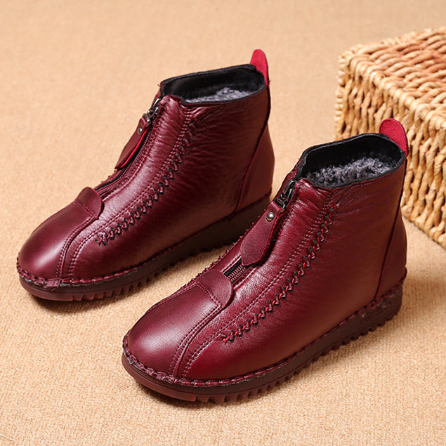 ✨👞【35-42】Dámské krátké kozačky se zipem a měkkou podrážkou na podzim a zimu, módní a pohodlné