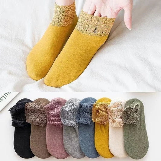 🧦【8pares】Calcetines deportivos de encaje informales antiolor y absorbentes del sudor