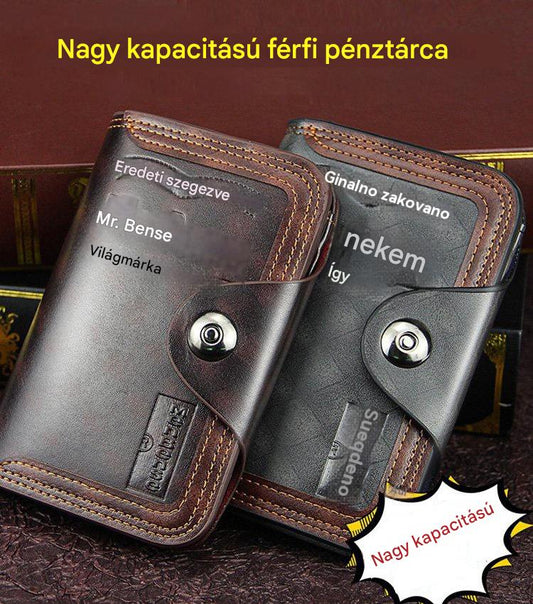 ✨🥇【Időkorlátozott kedvezmény】 Elegáns nagy kapacitású férfi pénztárca - 4199789