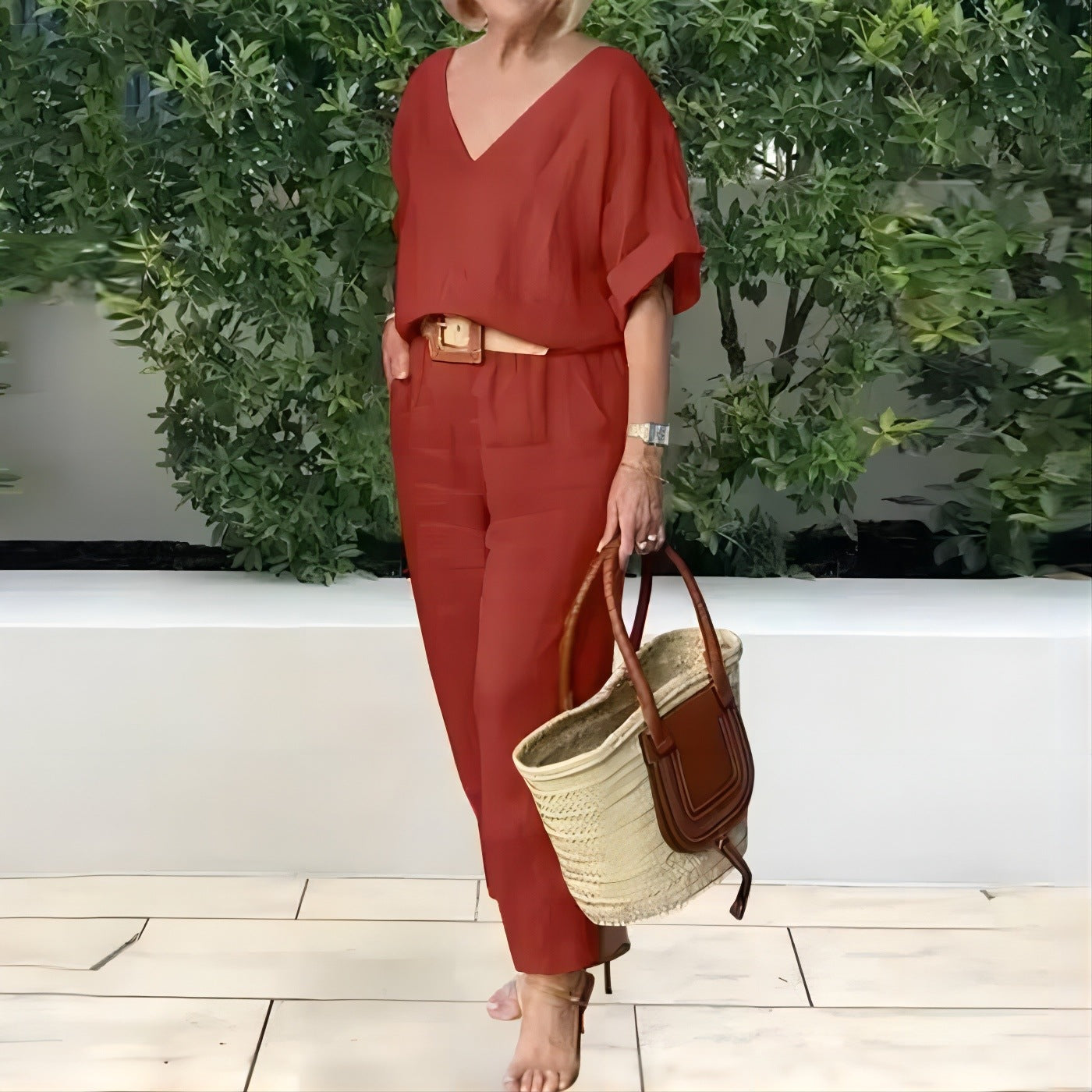 🔥🎉【S-5XL】Conjunto de verano para mujer de algodón y lino transpirable: ligero y cómodo.