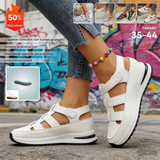 💞【35-43】Nuevas sandalias ortopédicas para mujer 2026 con puntera cerrada y velcro