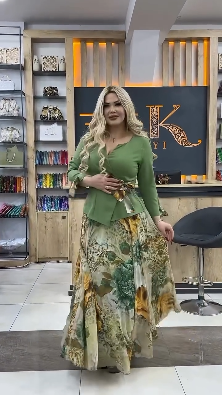👗【S-5XL】❤️【Nový produkt jara 2025】 Elegantní falešné dvoudílné šaty-3902741