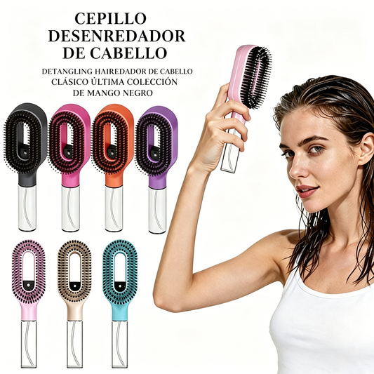 💖💨Un peine con función de pulverización de un solo botón para evitar eficazmente que el cabello se enrede.