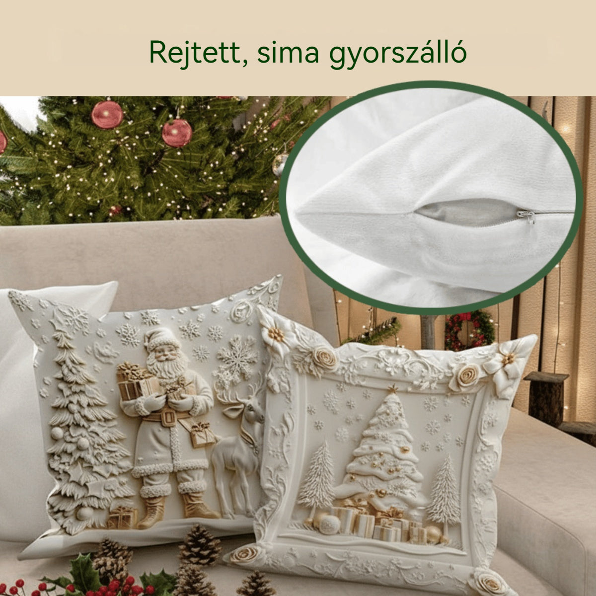 🎅Karácsonyi akció 49% kedvezmény🎄Karácsonyi témájú párnahuzat 【4 darabos szett】-4164435