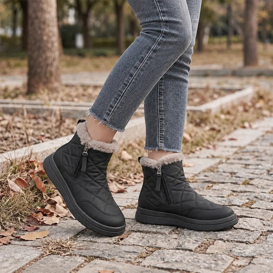 👢【35–41】Novinka na podzim a zimu – voděodolné, protiskluzové, teplé a stylové, měkké krátké kotníkové boty.
