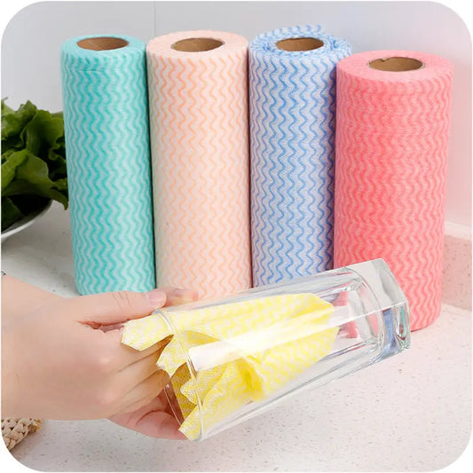4 artículos 28€【Cuatro rollos pueden durar más de un año.】Rollo de paños de limpieza multiusos reutilizables