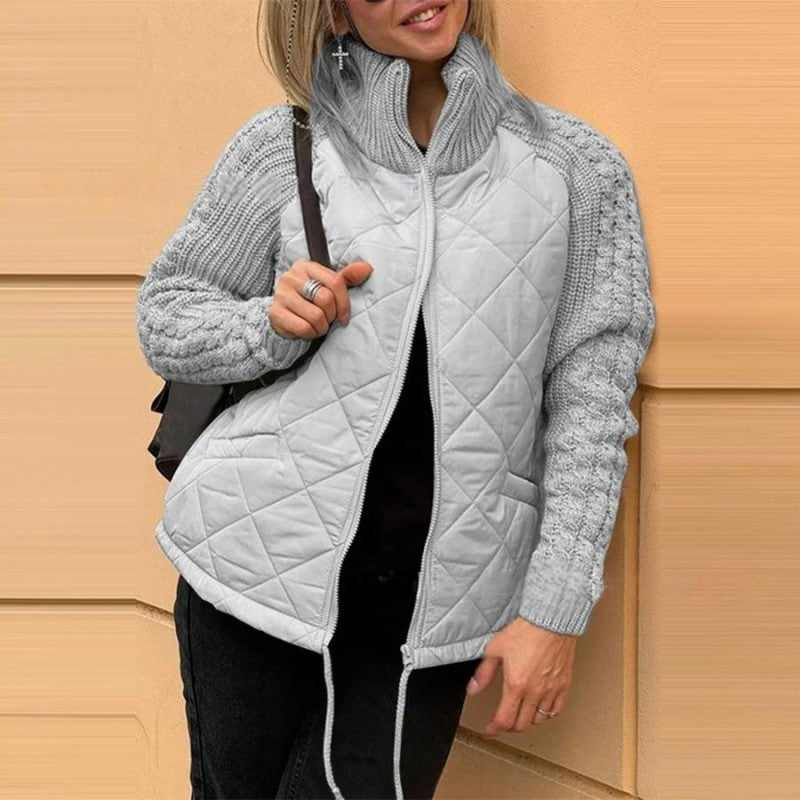 🔥【S-3XL】Dámská patchworková pletená bunda