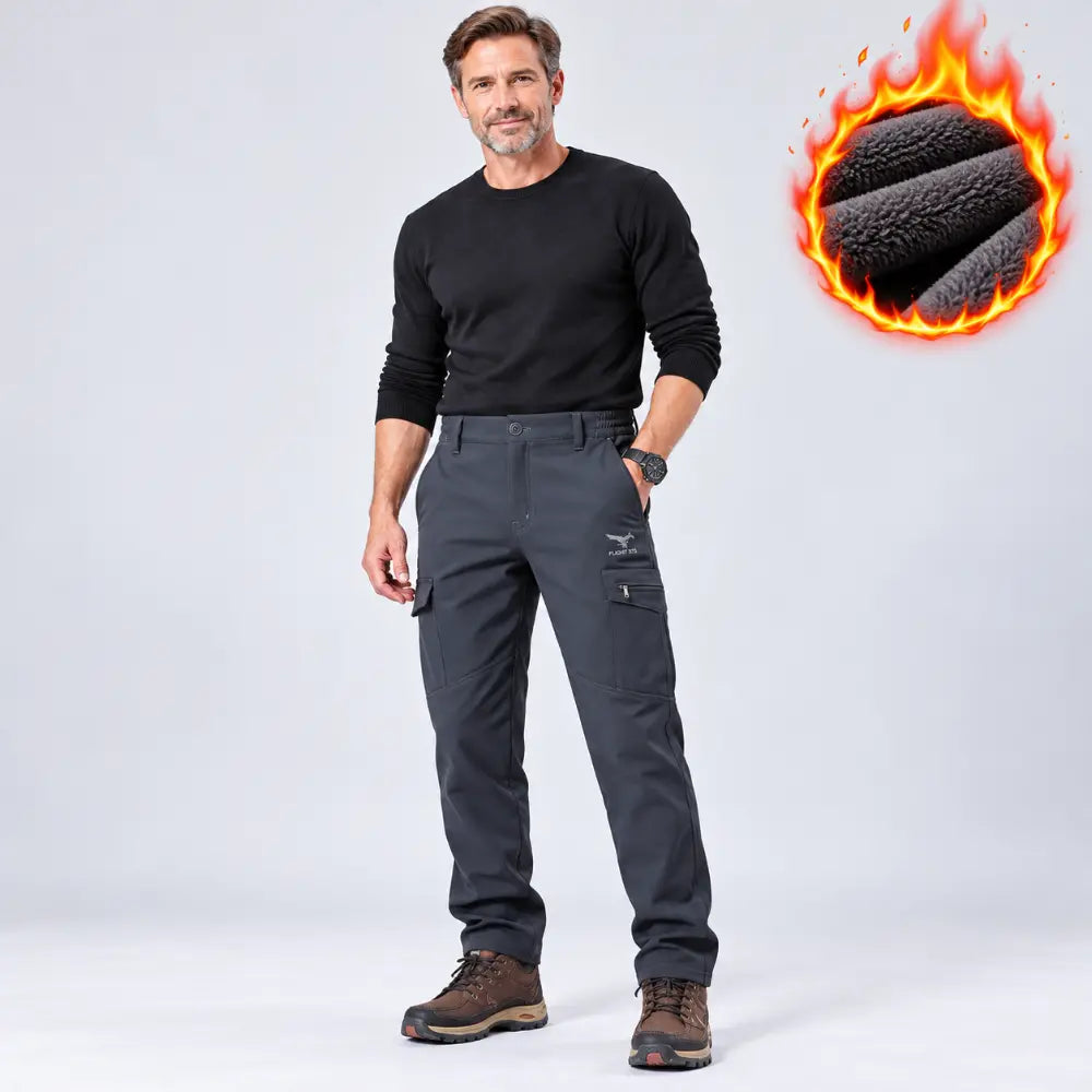 【M-4XL】Pantalones softshell para hombre – Con aislamiento, gruesos, elásticos, cortavientos e impermeables, con forro polar; para esquí y senderismo
