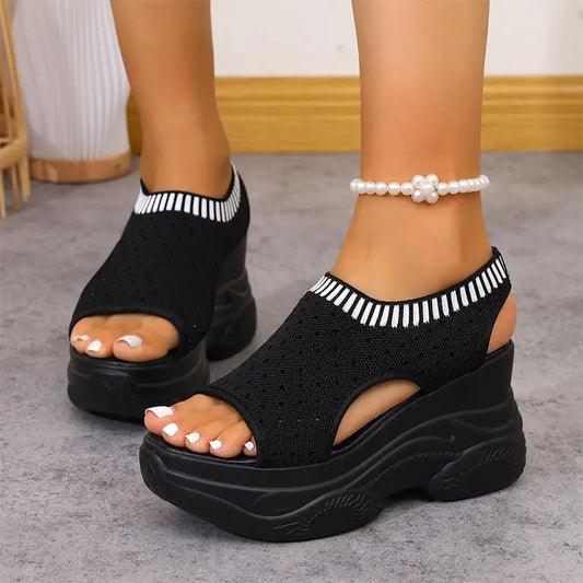 ✨【Novedades con un 50% de descuento por tiempo limitado】👟Sandalias deportivas supersuaves de suela gruesa: corrigen la postura, facilitan la marcha y protegen tus pies. ✅Pago contra entrega disponible