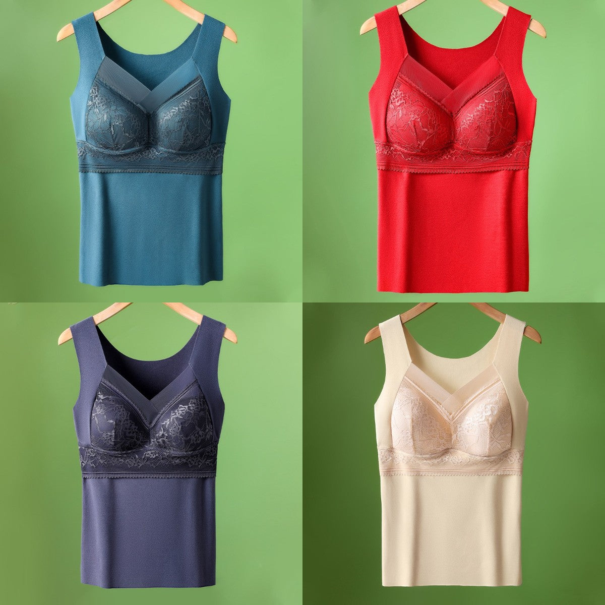 🔥【Set od 4 dijela】❤️2026 čipkasta topla majica s elegantnim leđima - 4204429