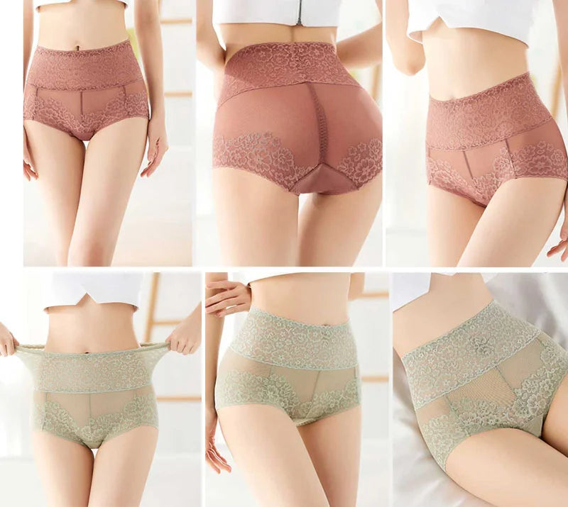 🌹【1 juego de 6 piezas】 【L-XXL】Ropa interior sexy antibacteriana de algodón puro para mujer