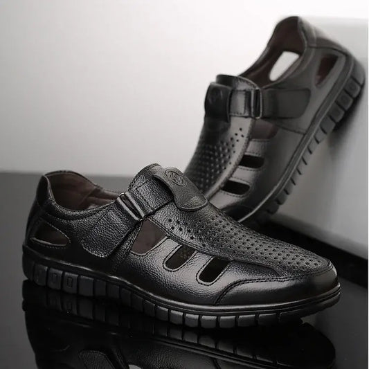 👞【39-44】Ανδρικά καλοκαιρινά σανδάλια από γνήσιο δέρμα, που αναπνέουν【50%OFF】