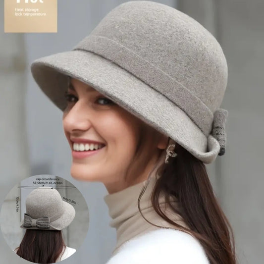 💥50%OFF💥 Podzimní a zimní čepice dámská plstěná čepice z čisté vlny