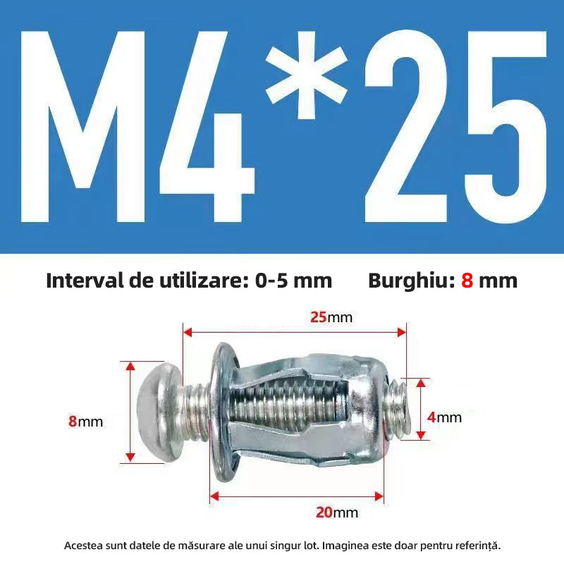 【100 piezas】Tuerca de tapa de tornillo de expansión M4M5M6 Tuerca de remache