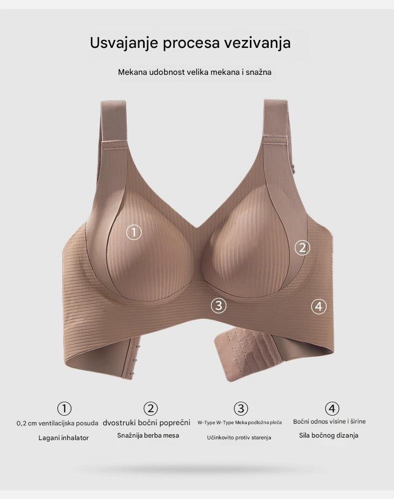 🔥🏆【1 set od 4 komada】【M-3XL】2026 ženski bešavni grudnjak bez žica ❤️uper antibakterijski, udoban i brzo se suši-H - 4200544