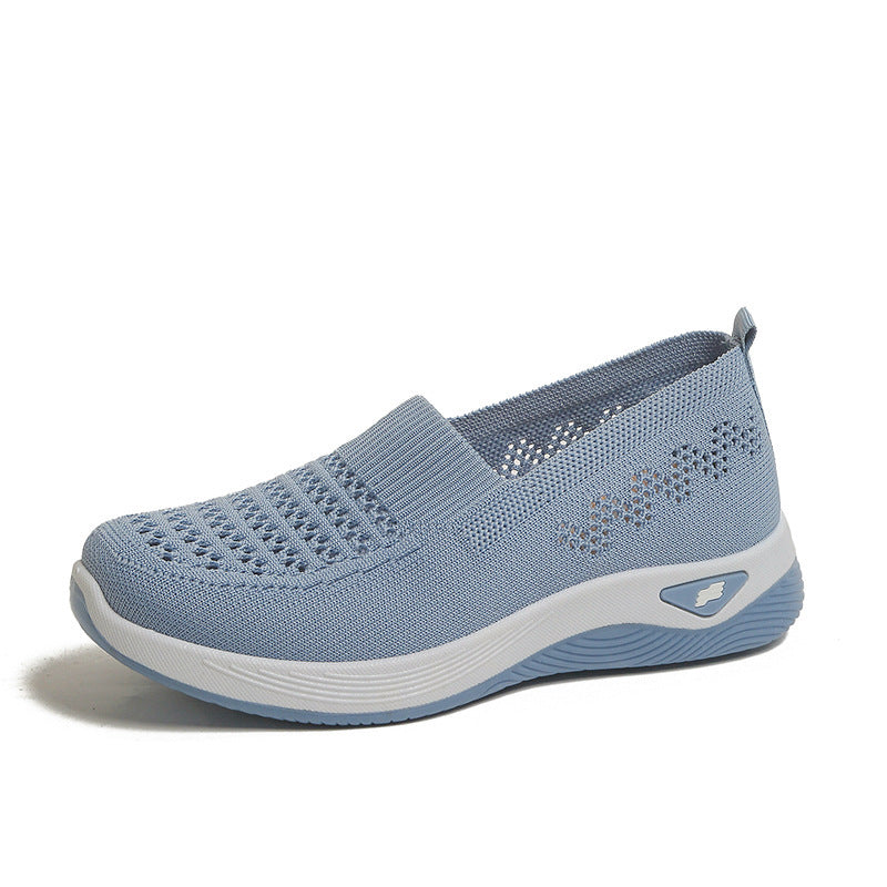💖Oferta por tiempo limitado🔥【35-43】🥿Zapatos nuevos de mujer tejidos, transpirables, casuales, antideslizantes para mamás, planos y flexibles._4248038
