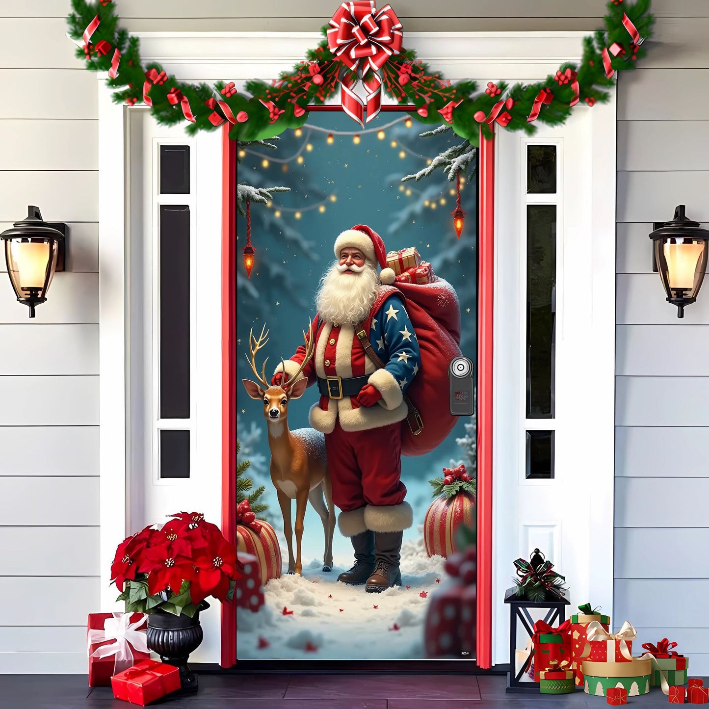 🎄Předčasný vánoční výprodej: Kupte jeden a druhý dostanete zdarma 🎅vánoční dekorace na dveře🎅