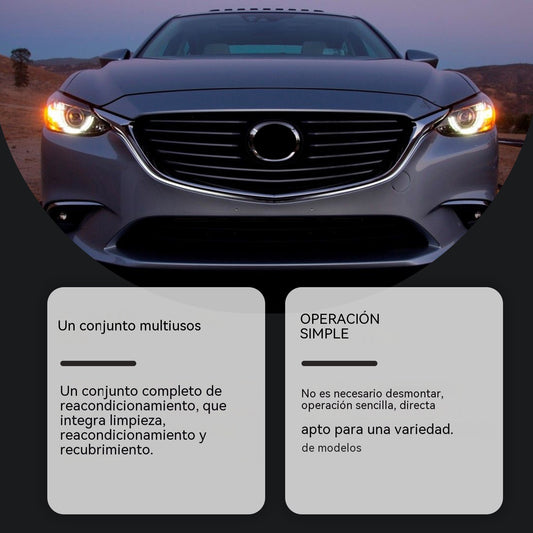 Kit de reparación de faros para coches antiguos: restaura la claridad y mejora la visibilidad nocturna.