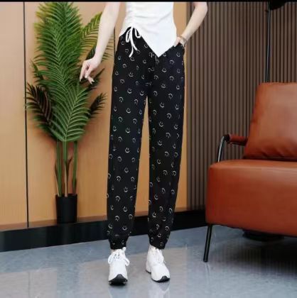 🔥【40-100 kg】Pantalones holgados de talle alto de seda helada Primavera/Verano 2026-4301785