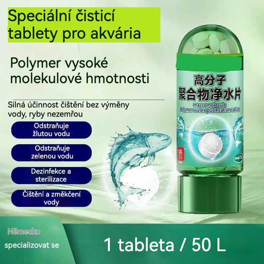 💦🐟Polymerové čisticí tablety|Rychle odstraňují chlór a stabilizují vodu|Výmena vody bez odstátí pro akvárium