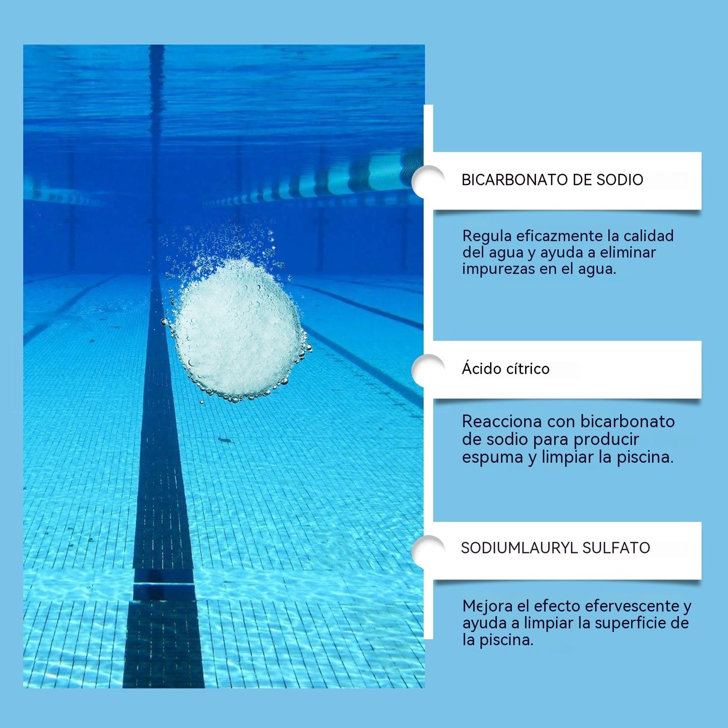 🔥【Compra 1, llévate 1 gratis🏊♀️💧Pastillas limpiadoras para piscinas para un agua clara y transparente.