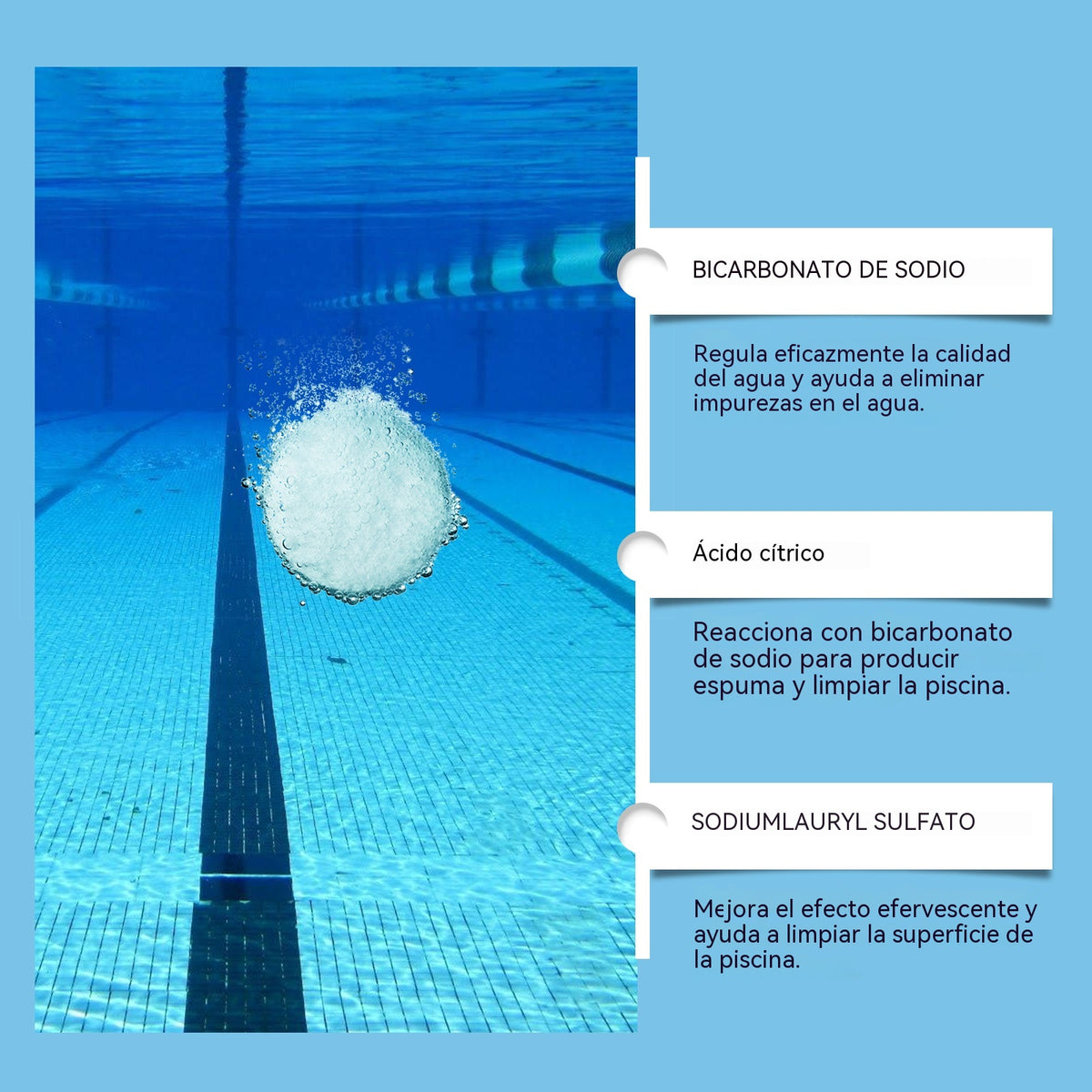 🔥【Compra 1, llévate 1 gratis🏊♀️💧Pastillas limpiadoras para piscinas para un agua clara y transparente.