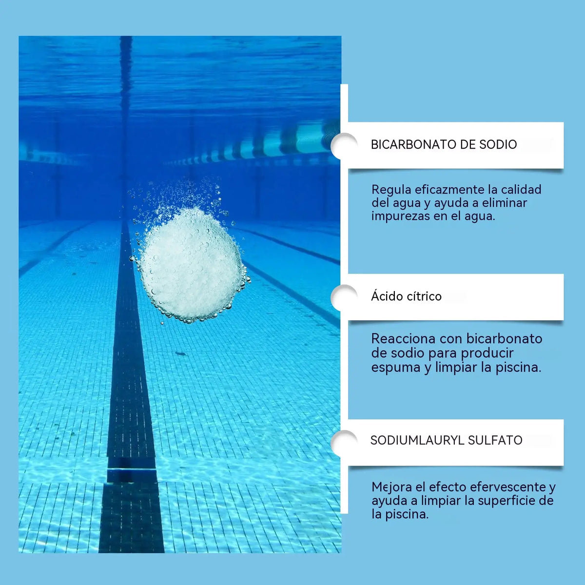 🔥【Compra 1, llévate 1 gratis】🏊♀️💧Pastillas limpiadoras para piscinas para un agua clara y transparente.