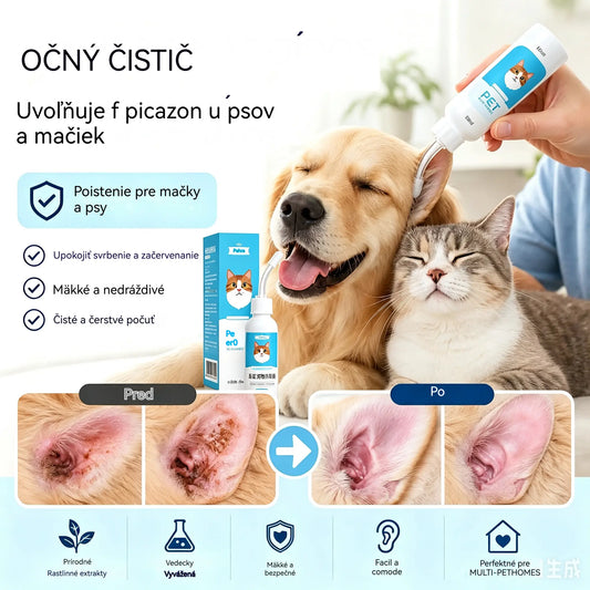 🐶🐱 Čistič uší ke zmírnění svědění uší u psů a koček.