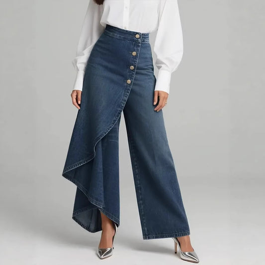 ❤️🔥✨【S–3XL】Dámské džíny s vysokým pasem a volným střihem, ležérní a elegantní design