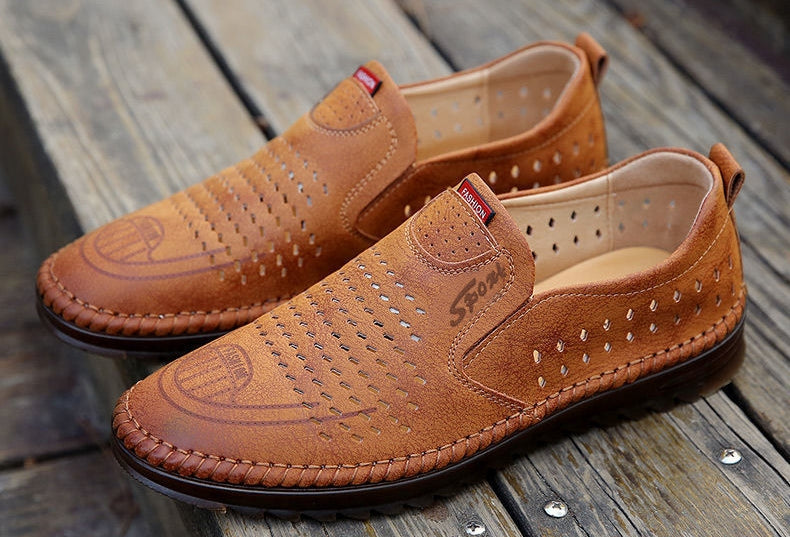 🔥【39-44】👞Sandalias de hombre hechas a mano de cuero genuino con patas talladas💥4291383