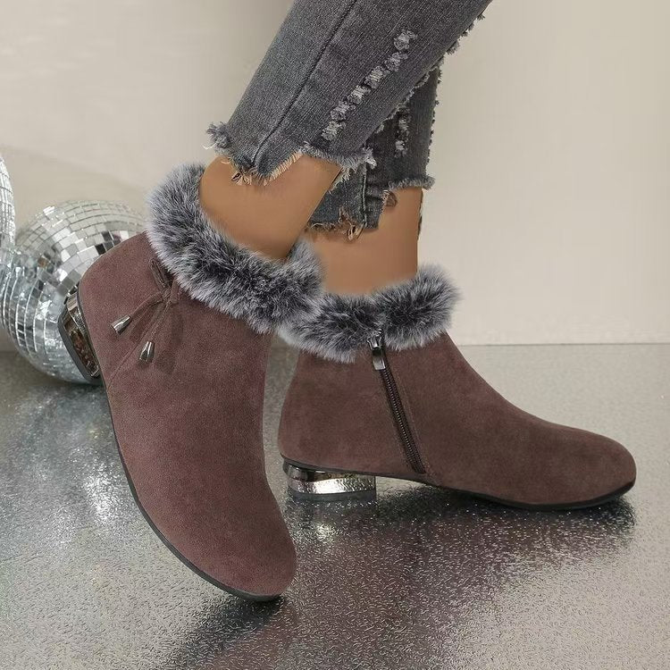 🔥【Promocja】Miękkie skórzane botki na średnim obcasie – eleganckie, wygodne i idealne na jesień i zimę!