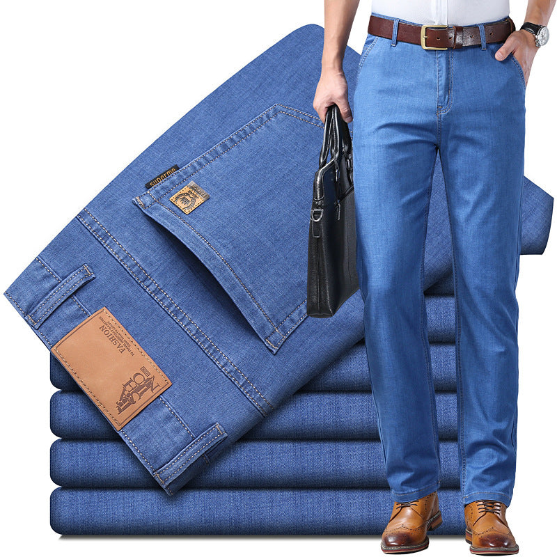 👖 Egyszerű, laza és sokoldalú plus size férfi farmernadrágok - 4203230