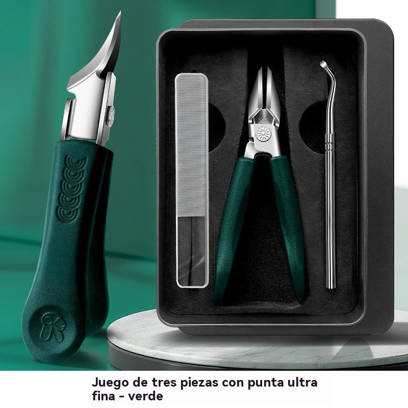 🔥【🔥 Cortaúñas antisalpicaduras con borde inclinado de 25° (juego de 3 piezas)