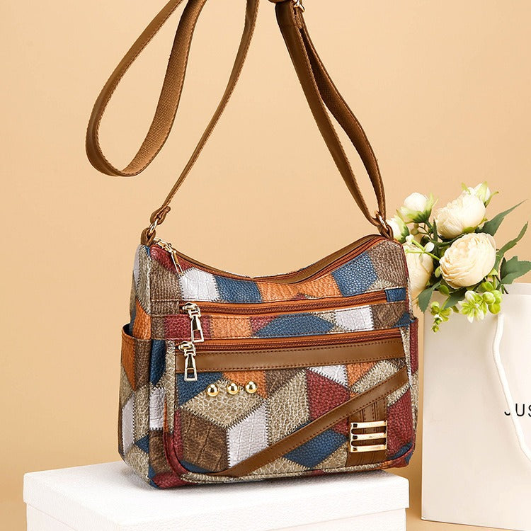 👜Bolso de hombro a juego de color de cuero suave de PU de nueva moda_4291672
