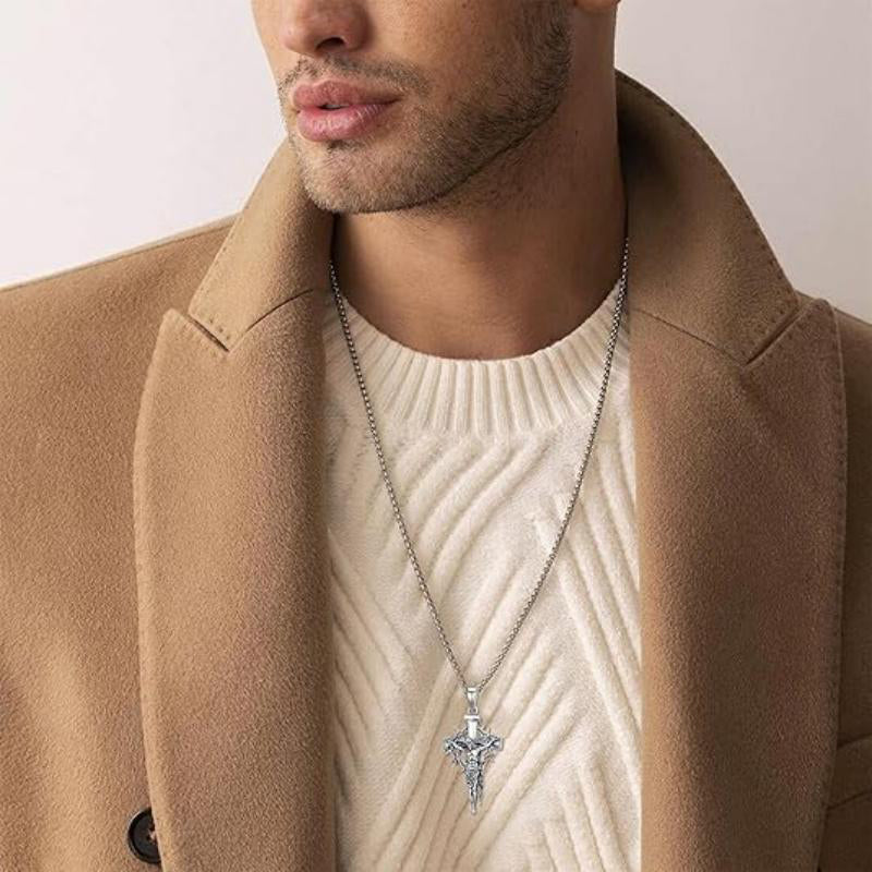 🔥【¡50% de descuento!】Collar con colgante de cruz y halo de espinas