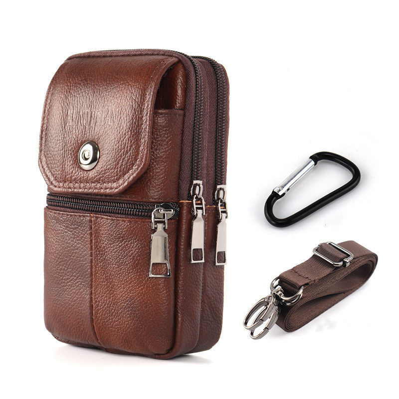 Cansado de llevar todo en los bolsillos? Riñonera de cuero auténtico para hombre con estilo y gran capacidad