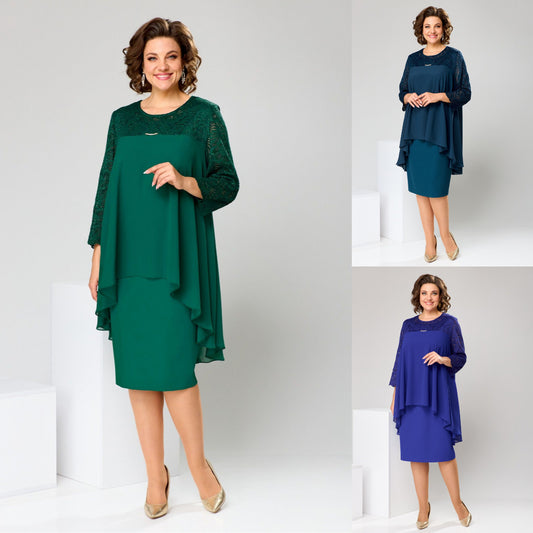 😍【S-5XL】Okouzlující podzimní šaty větší velikosti💖