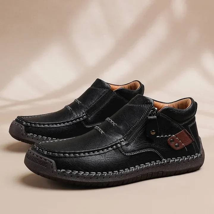 👞🛒 Męskie, skórzane, casualowe, wsuwane buty do jazdy samochodem
