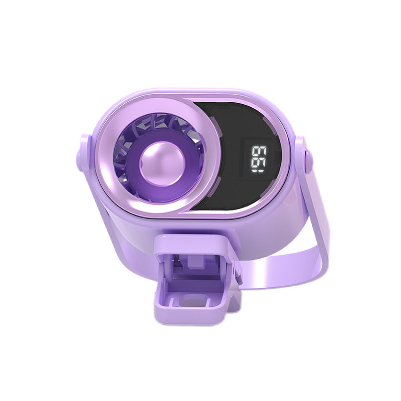 🌀 Ventilador manos libres con pantalla LED, clip integrado y 199 niveles de ajuste-4300754