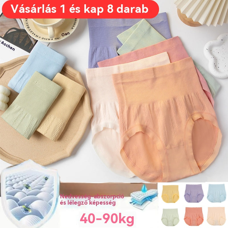 🔥【40-100kg】1 készlet 8 darab🔥Utolsó nap - 50% kedvezmény - Antibakteriális, magas derekú, hasformáló bugyi - 4213844