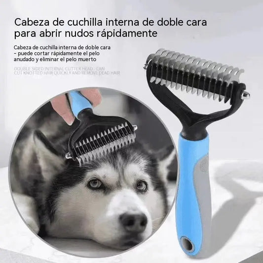 🐶【Compre 1 y obtenga 1 gratis,2 piezas】Cepillo de doble cara para el aseo de mascotas y la eliminación de pelo