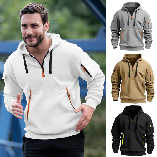 🔥💥【Podzimní bestseller】【S-5XL】 Pánská mikina na zip s mnoha kapsami