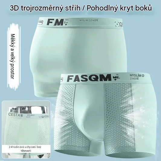 ⏰⏰ 【6 kusů】Pánské ledové hedvábné boxerky s prodyšnou síťovinou
