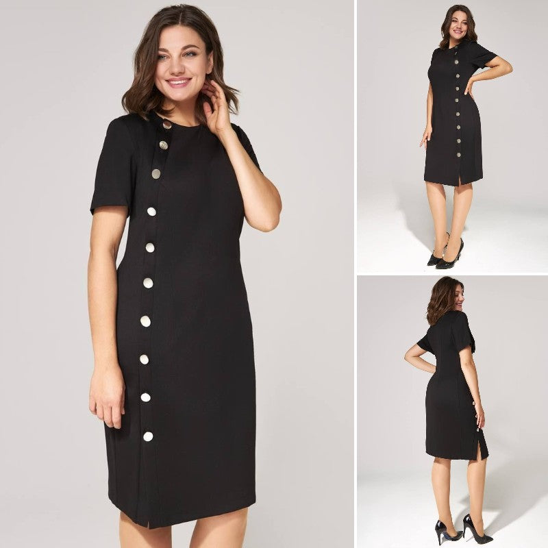 【S-5XL】 2024 Nové módní tenké elegantní šaty-3723669