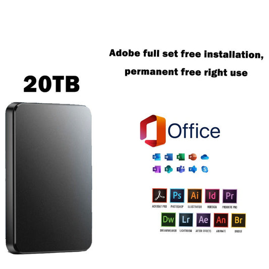 Doprava zdarma, 20TB velkokapacitní mobilní pevný disk